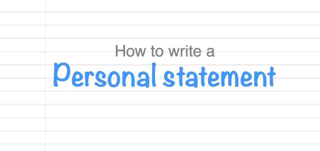 how to write a personal statement